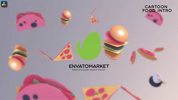 Cartoon Food Intro - VideoHive 50277291