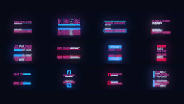 Neon Title Pack - VideoHive 43226473