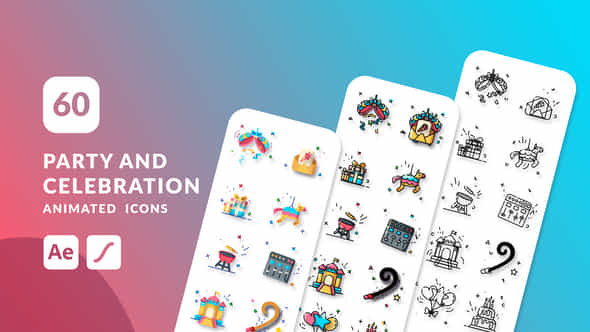 Party And Celebration Animated Icons After Effects - VideoHive 48770567