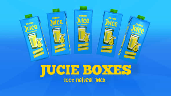 3D Mockup Juice Box - VideoHive 56382340