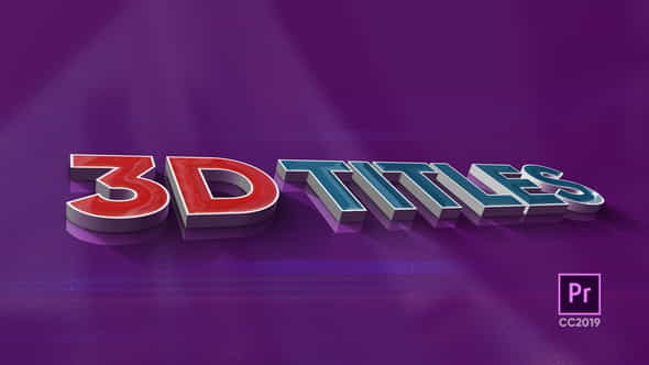 3D Titles - VideoHive 24085258