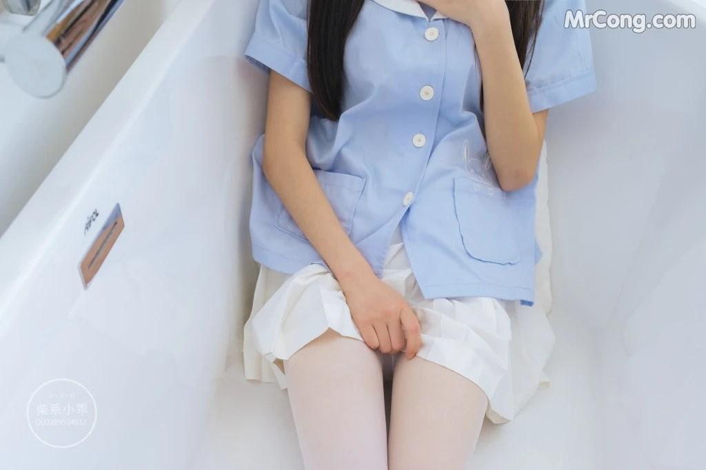 Coser@稚乖画册 Vol.001: 晴空01 白丝双马尾JK (79 photos)(69)