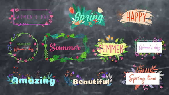 Flower Titles After Effects - VideoHive 33630471