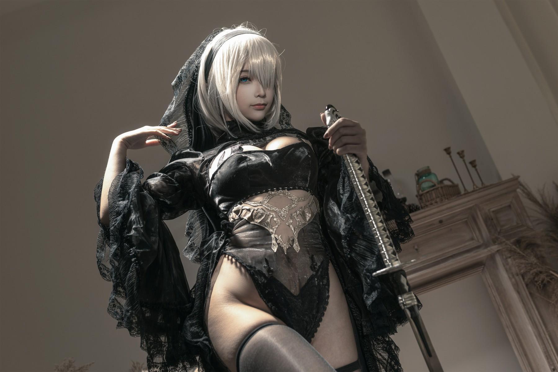 Cosplay 蠢沫沫 Chunmomo 尼尔纪元 黑花嫁(12)
