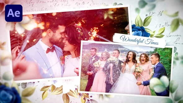 Floral Wedding Photo Slideshow - VideoHive 37111221