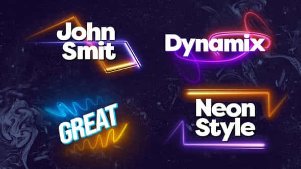 Neon Text Animation - VideoHive 54744345