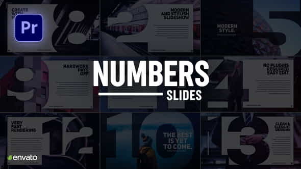 Numbers Slideshow for Premiere Pro - VideoHive 33745589