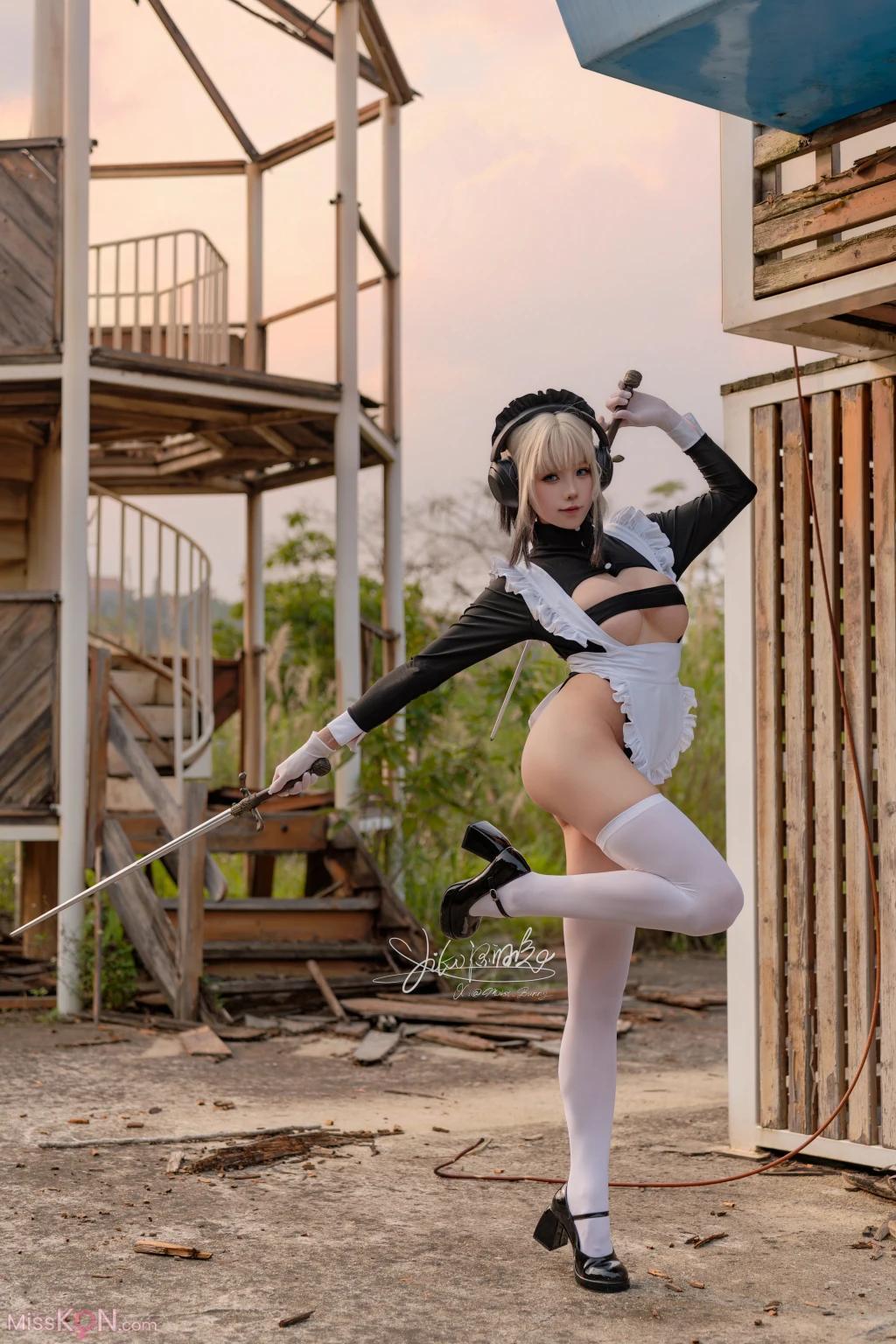 Coser@黏黏团子兔: 10月作品 战斗女仆 动感光波 (77 photos )(11)