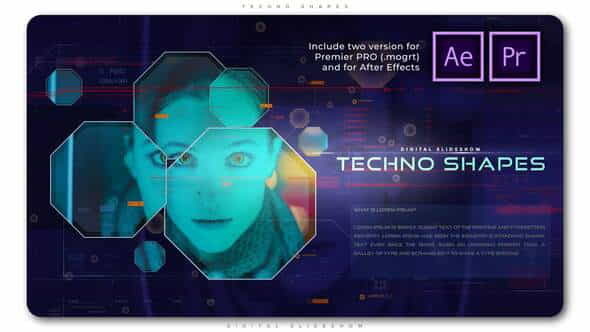Techno Shapes Digital Slideshow - VideoHive 28805782