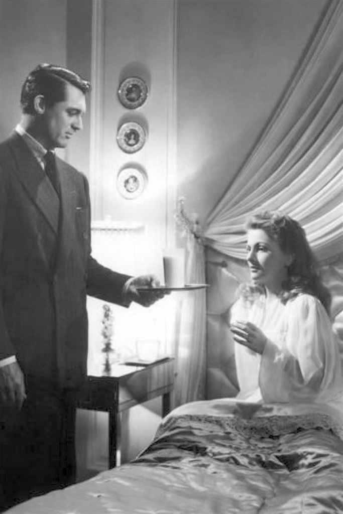 Cary Grant y Joan Fontaine en Suspicion. 