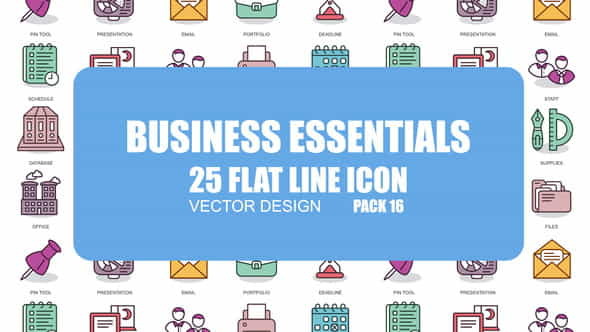 Business Essentials - Flat Animation - VideoHive 23381202