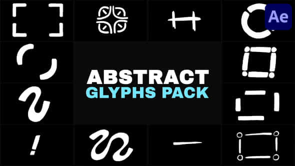 Abstract Animation Glyphs Pack After Effects - VideoHive 52566085