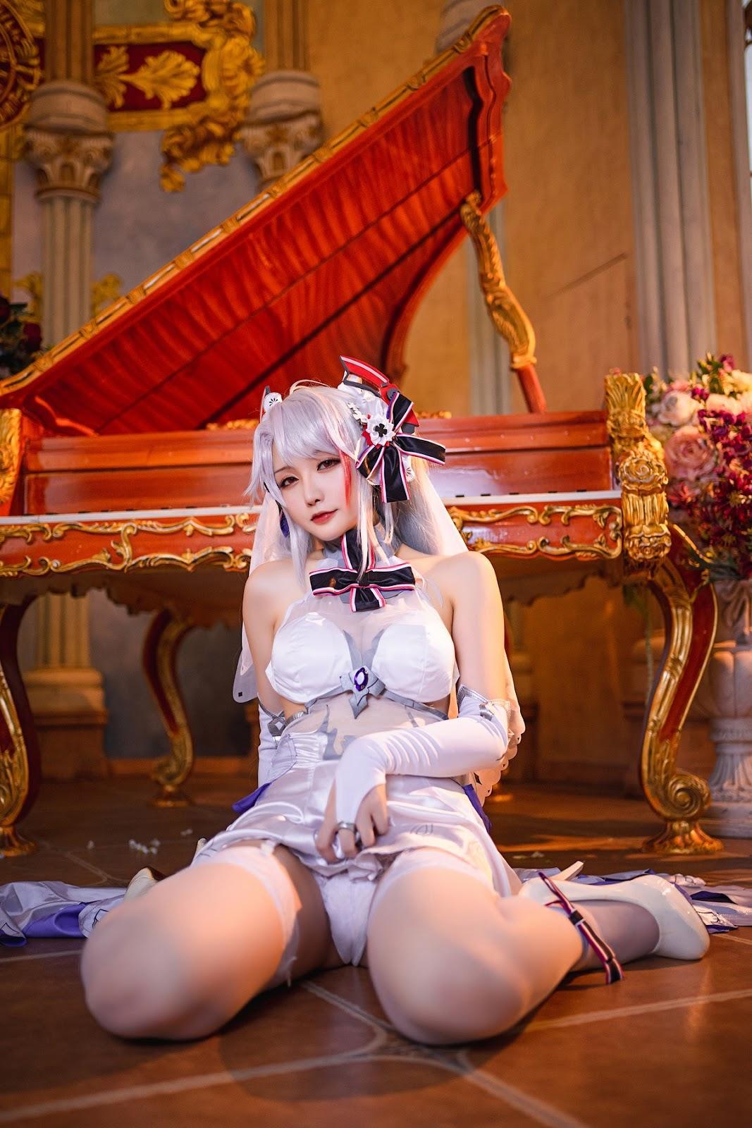 Cosplay 星之迟迟Hoshilily 秘密花园 欧根婚纱(5)