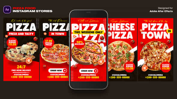 Pizza Food Instagram - VideoHive 46463014