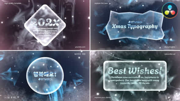 Xmas Typography For Davinci Resolve - VideoHive 49794675