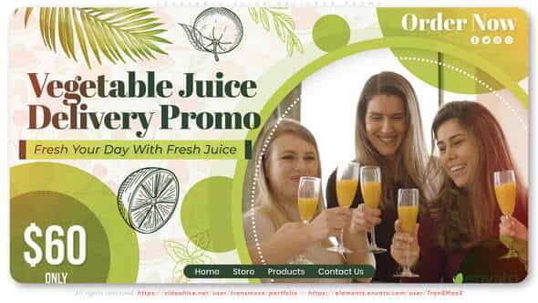 Vegetable Juice Delivery Promo - VideoHive 32950801