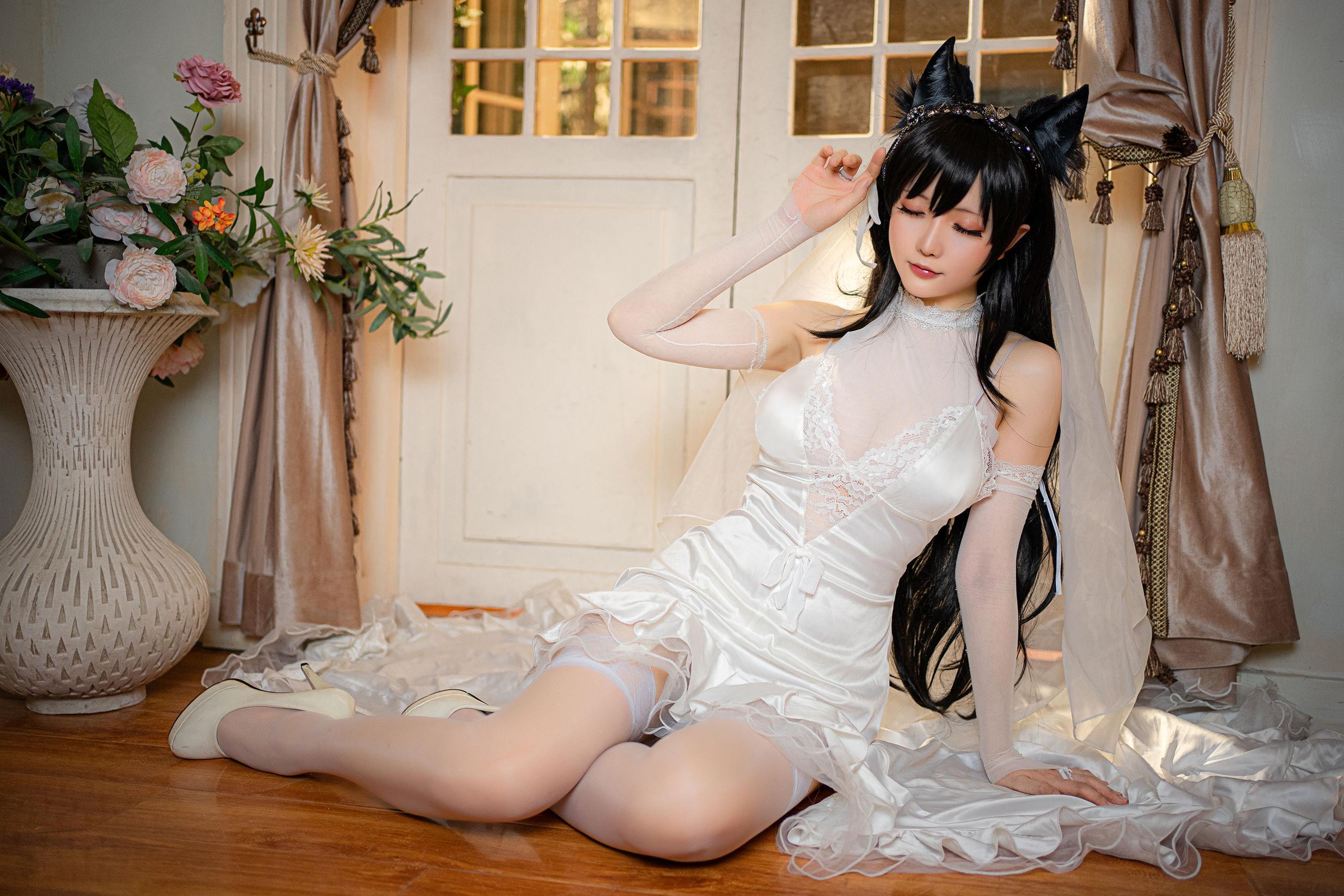 [Cosplay] 星之迟迟 – 爱宕婚纱 写真套图(19)