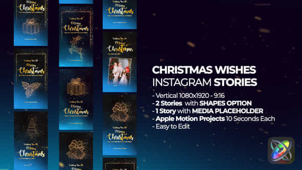 Christmas Wishes Instagram Stories Apple Motion - VideoHive 49780782