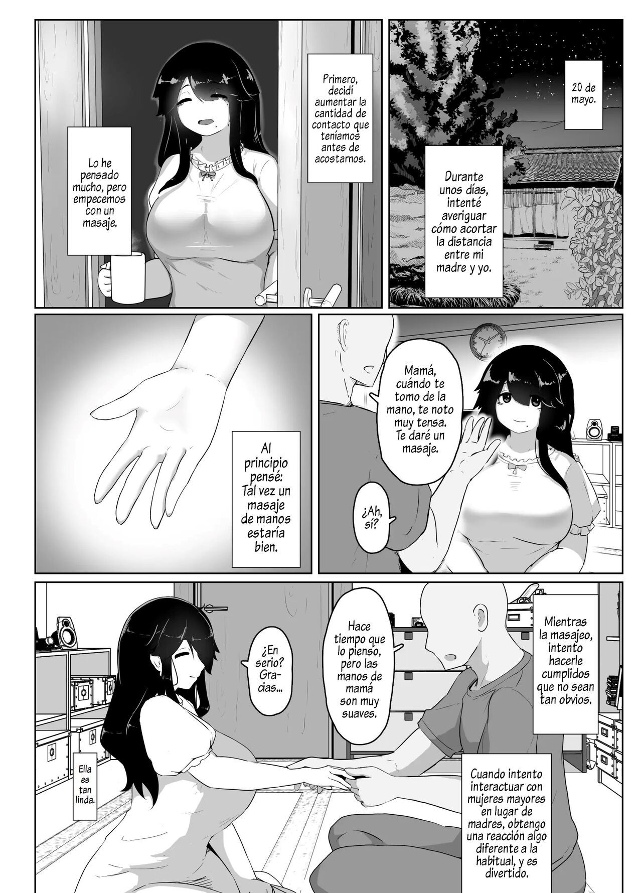 [hahayamoya (moya)] Oyasumi, Okaa-san I  Good Night, Mom I [Spanish]  [Al Chile no Sé Scan]