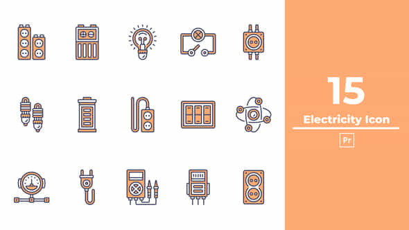 Electricity Icon Premiere Pro - VideoHive 50292821