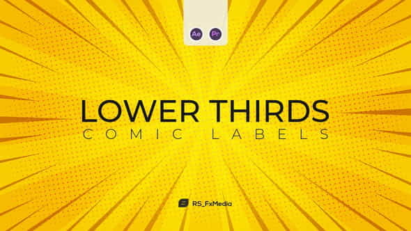Lower Thirds | Comic Labels - VideoHive 32083298