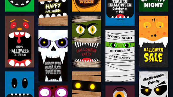 Halloween Monster Card - VideoHive 48668931