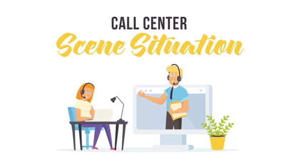 Call center - Scene Situation - VideoHive 27597249