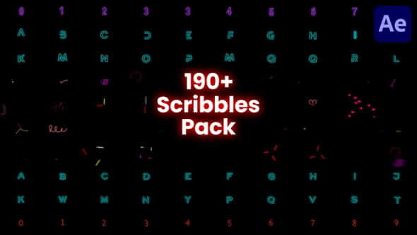 ScribbleAlphabet Pack - VideoHive 35853459