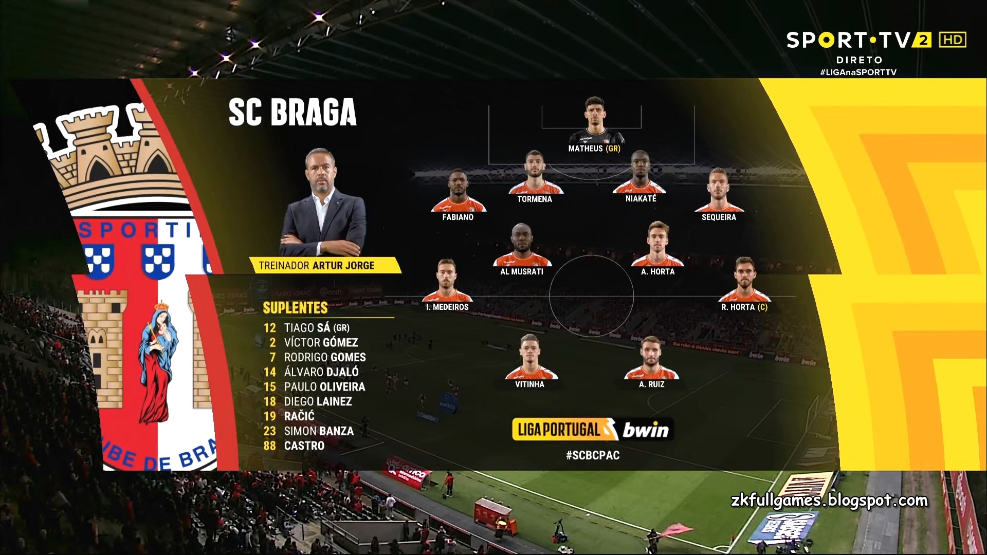 FUTBOL Liga Portugal 2022/23 Sporting Braga vs Casa Pia 06/11/2022