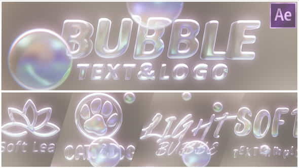 Bubbles Logo Text - VideoHive 39551543