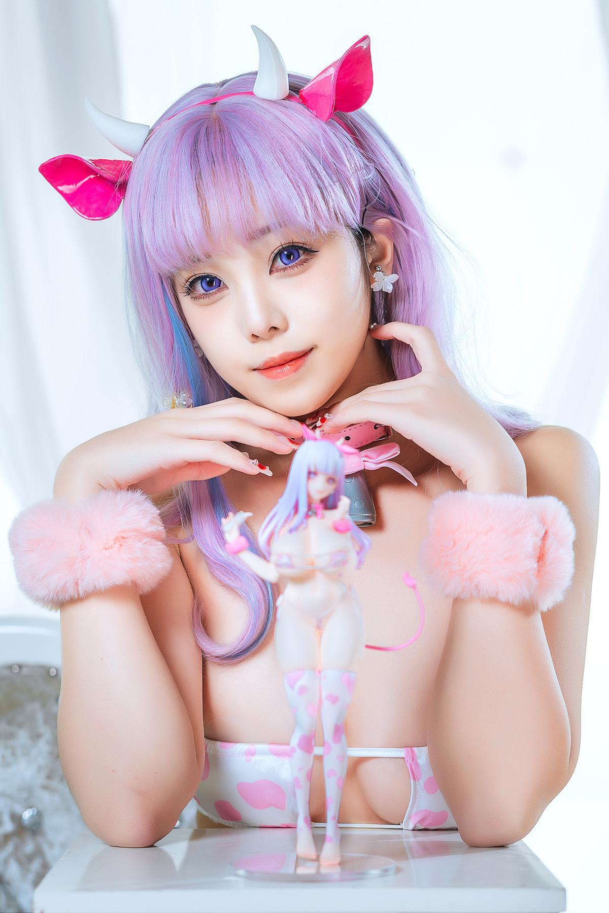 Cosplay 蜜汁猫裘Mizhimaoqiu 普利茅斯 奶牛装ver Set.01(5)