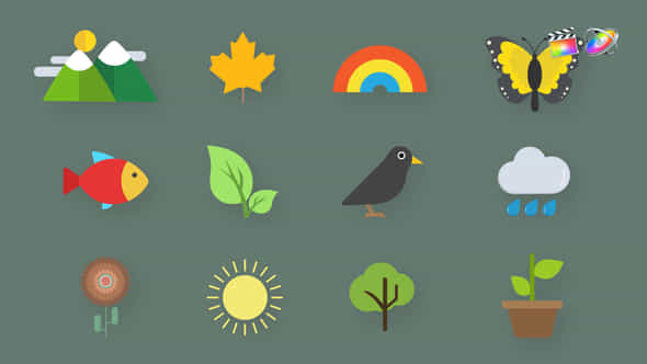 Nature Animated Icons - VideoHive 37187645