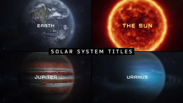 Macro Planets Titles - VideoHive 30143773