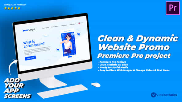 Dynamic Clean Website Promo Video Premiere Pro - VideoHive 33620187