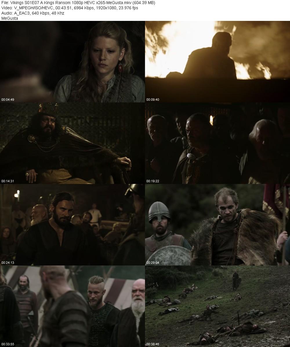 Vikings S01E07 A Kings Ransom 1080p HEVC x265-MeGusta