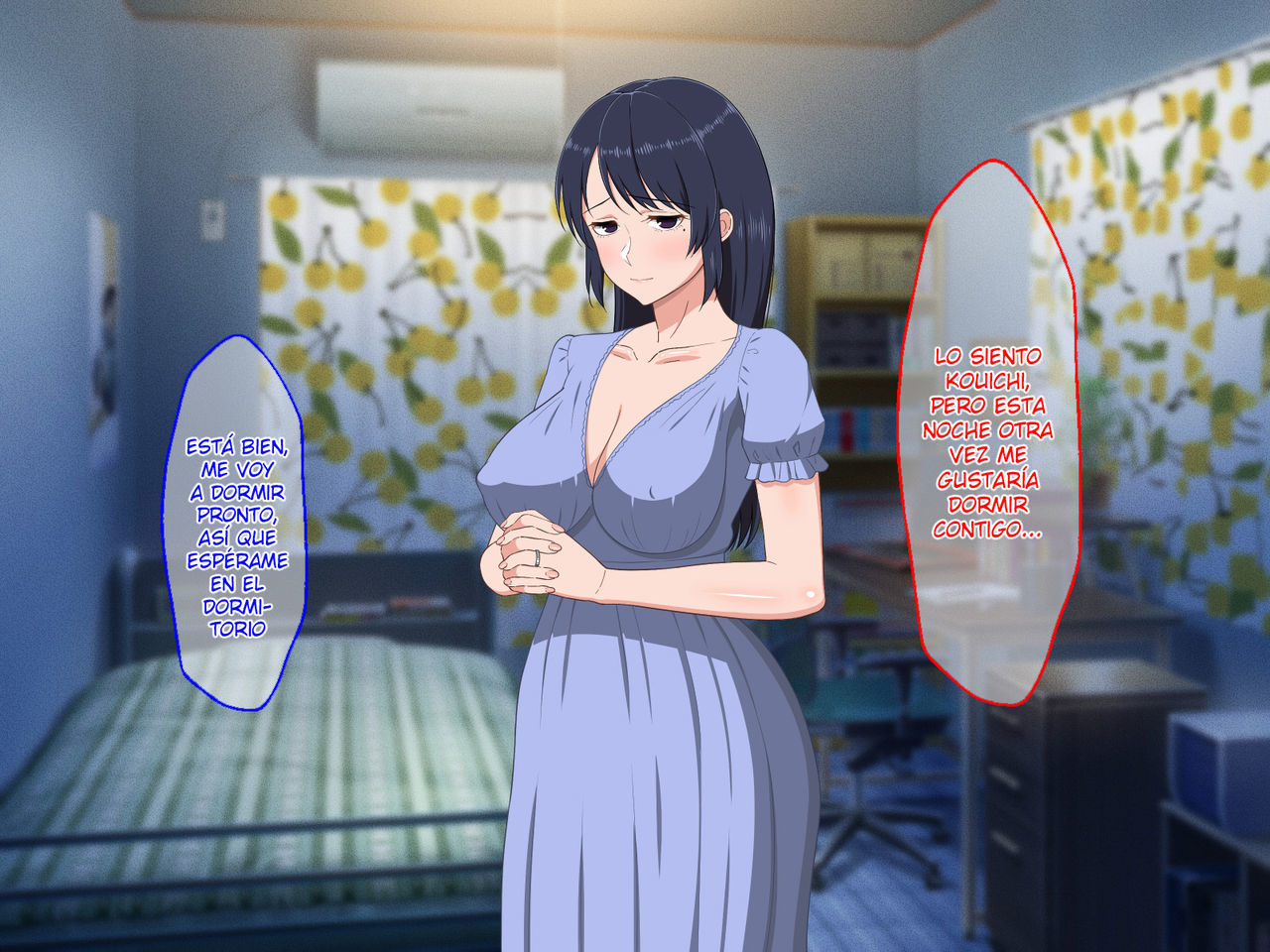 [Haruharutei] Sabishigari Bijin Haha wa Musuko to no Aiyoku Sex ni Oboreru [Spanish]