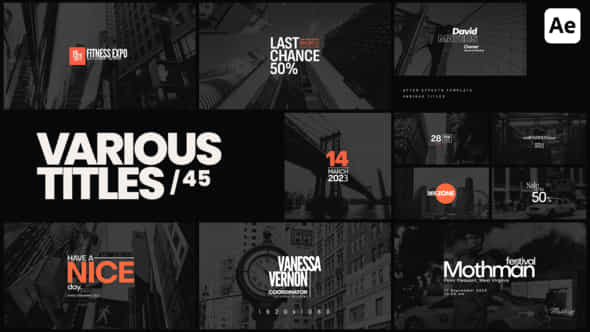 Various Titles 45 - VideoHive 51277088