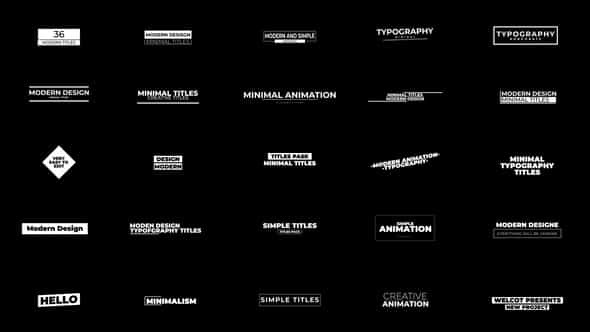 Minimal Titles - VideoHive 38568838