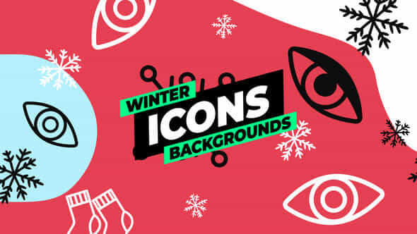 Winter Icons Backgrounds - VideoHive 55529148