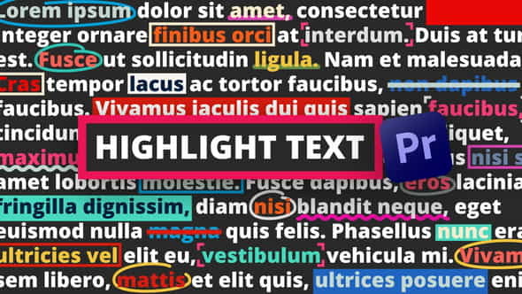 Highlight Text | Premiere Pro - VideoHive 33590565
