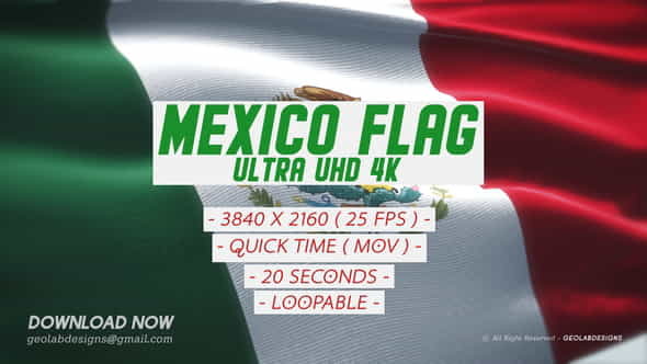 Mexico Flag - Ultra UHD - VideoHive 27461792