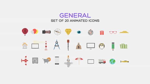General and Basic Icons - VideoHive 35554628