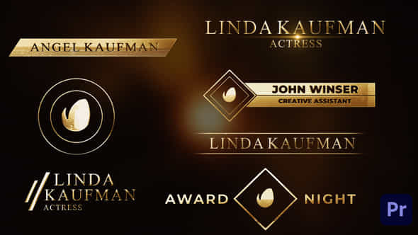 Awards Eremony Gold Silver Lowerthirds Pack - VideoHive 49969243