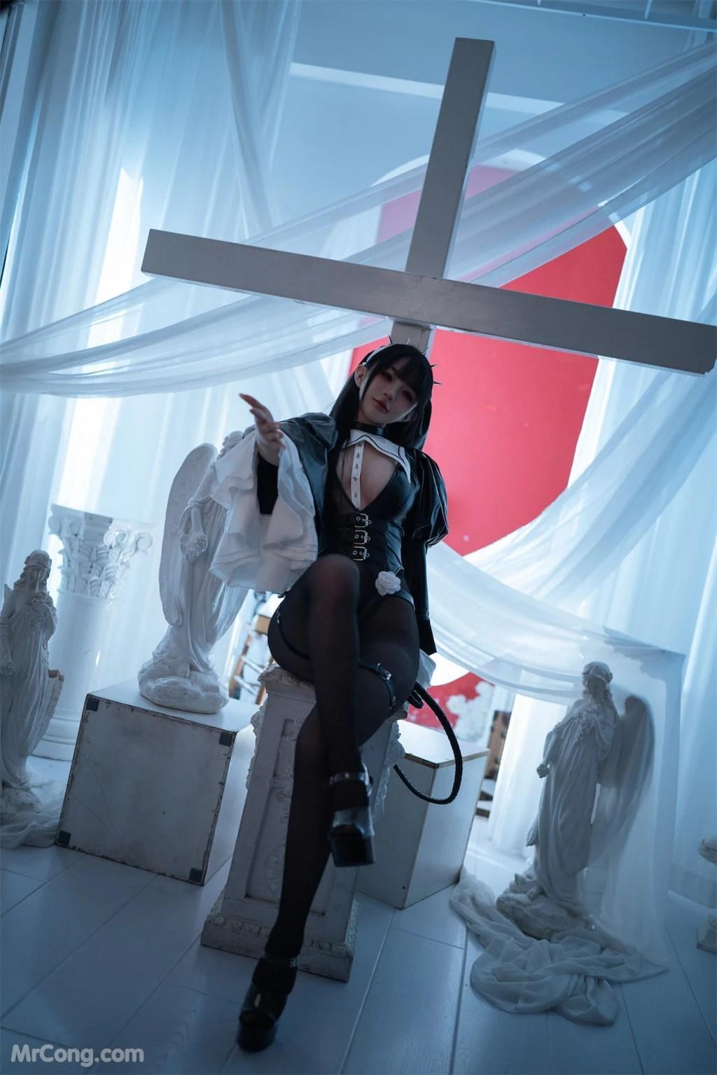 Coser@桜井宁宁 Vol.076: 皮衣修女 (60 photos)(11)