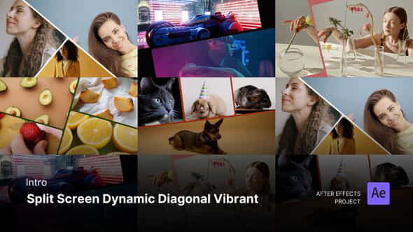 Social Media Reels Split Screen Dynamic Vibrant After Effects Project Files - VideoHive 57272551