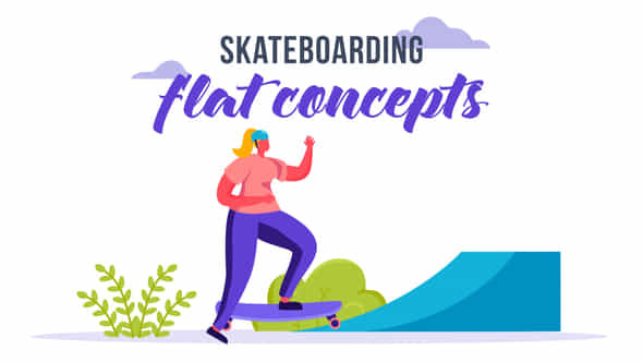 Skateboarding - Flat - VideoHive 33212638