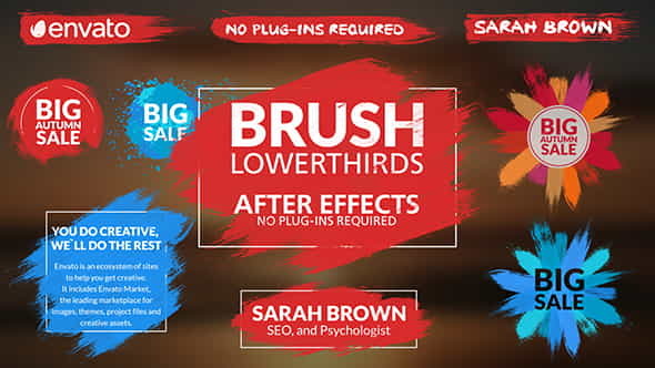 Brush Lower Thirds | After - VideoHive 17843408