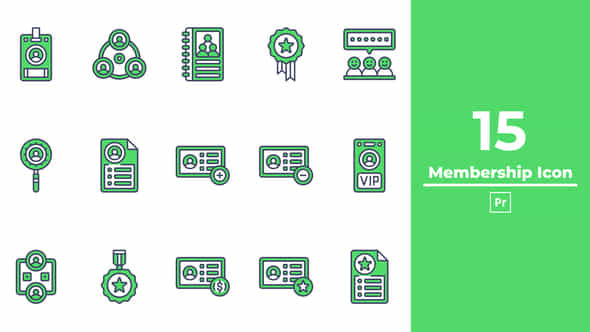 Membership Icon Premiere Pro - VideoHive 50333755