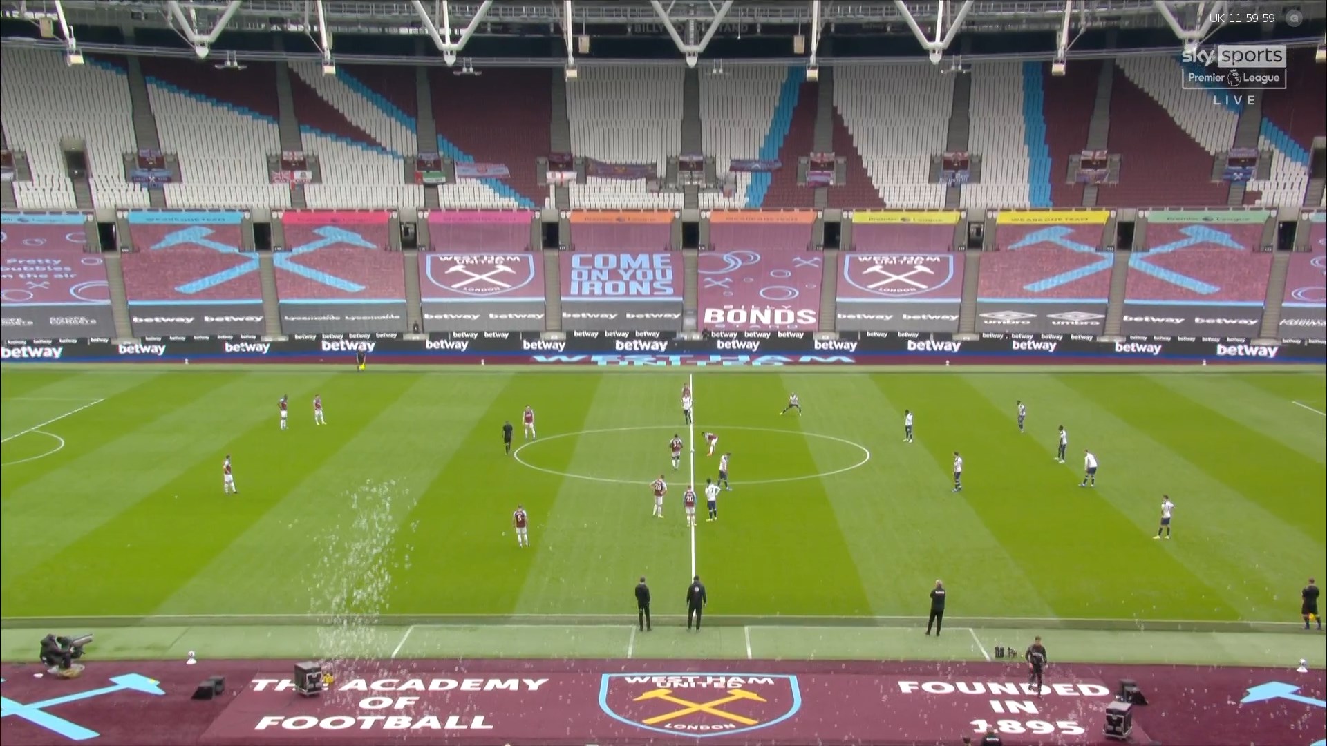 Запад 25. Sky Sport EPL. West Ham United vs Tottenham. West Ham United FC 2023.