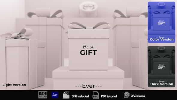 Gift Box Logo Reveal - VideoHive 49481030